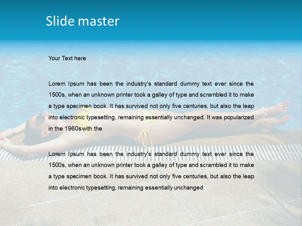 Girl Holiday Sun PowerPoint Template