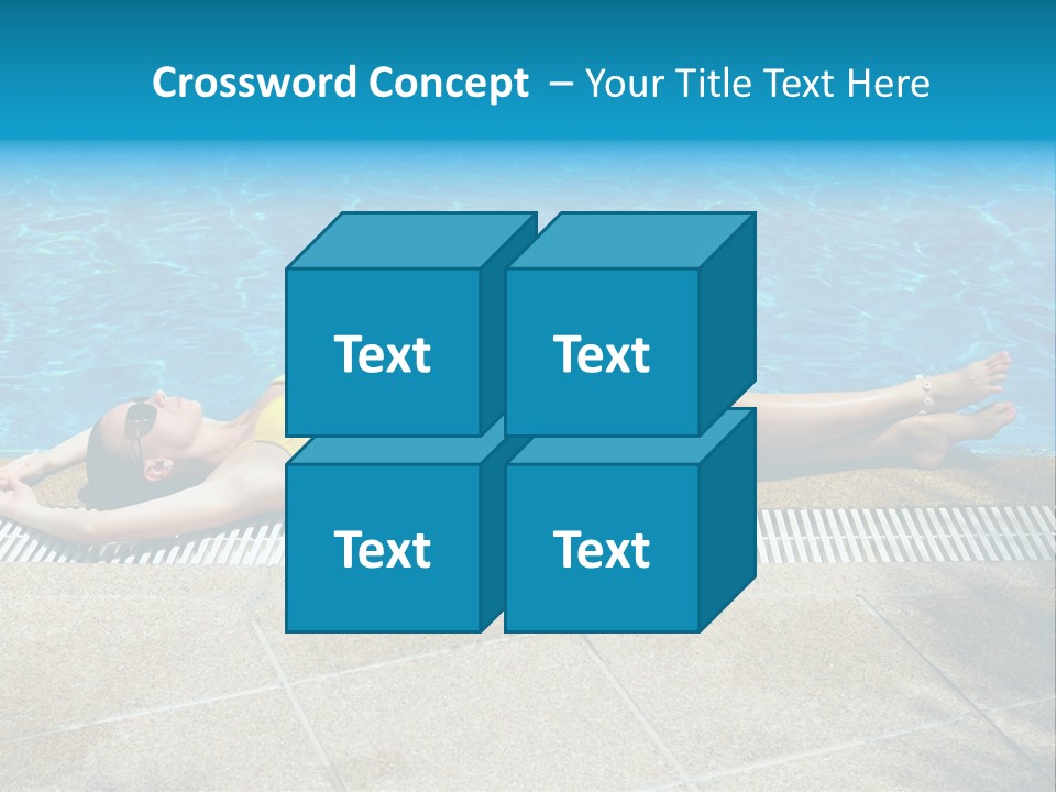 Girl Holiday Sun PowerPoint Template