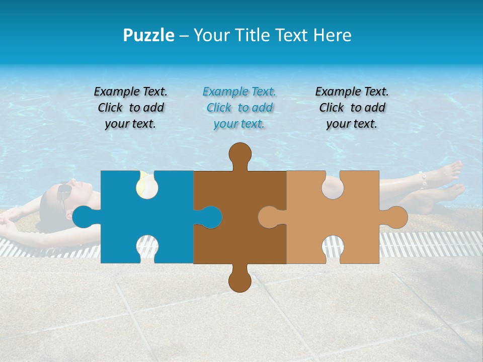 Girl Holiday Sun PowerPoint Template