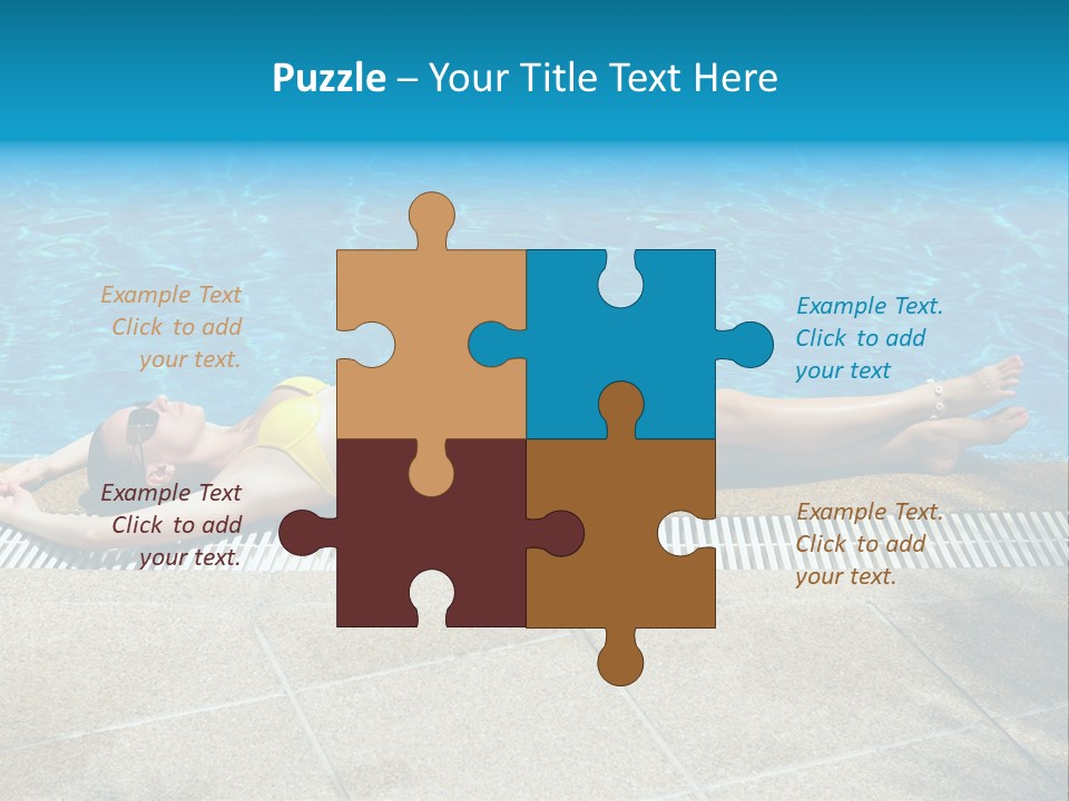 Girl Holiday Sun PowerPoint Template