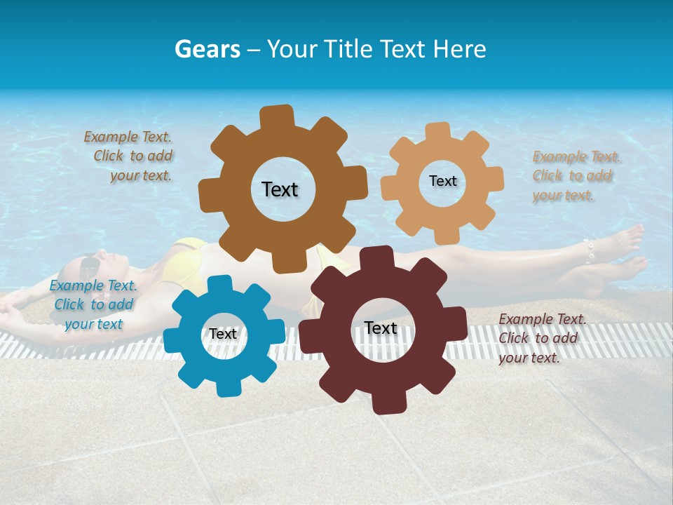 Girl Holiday Sun PowerPoint Template