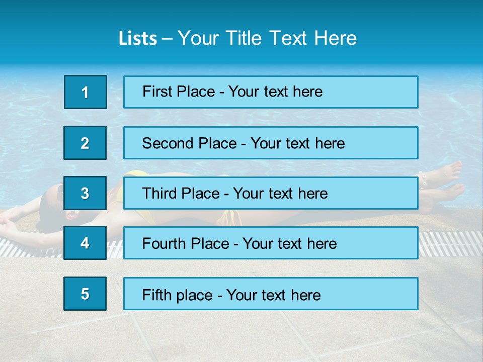 Girl Holiday Sun PowerPoint Template