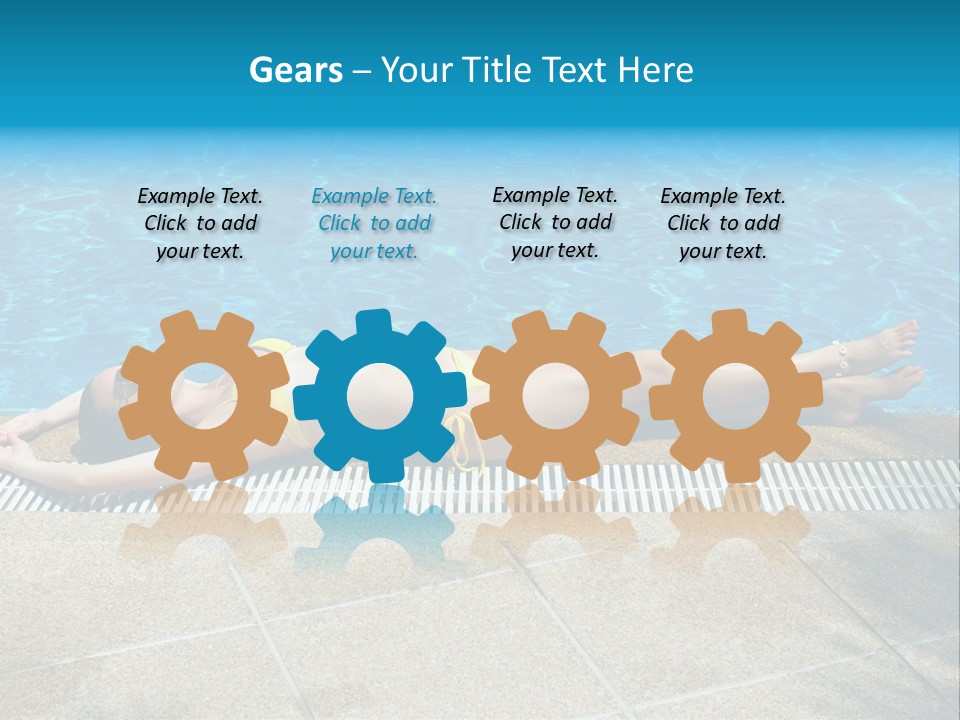 Girl Holiday Sun PowerPoint Template