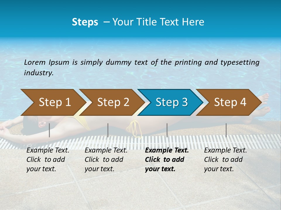 Girl Holiday Sun PowerPoint Template