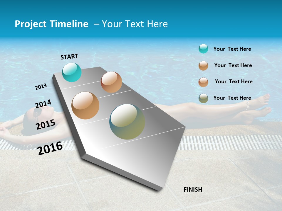 Girl Holiday Sun PowerPoint Template