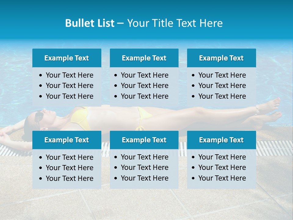 Girl Holiday Sun PowerPoint Template