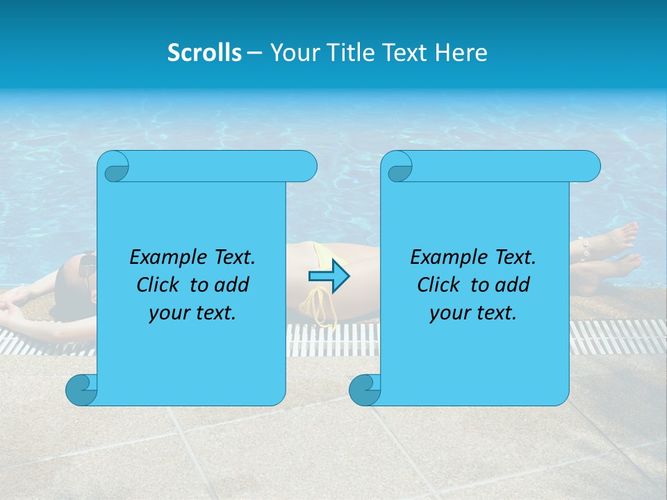 Girl Holiday Sun PowerPoint Template