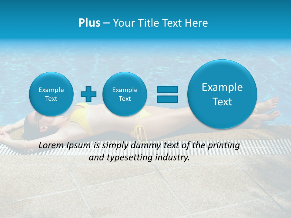 Girl Holiday Sun PowerPoint Template