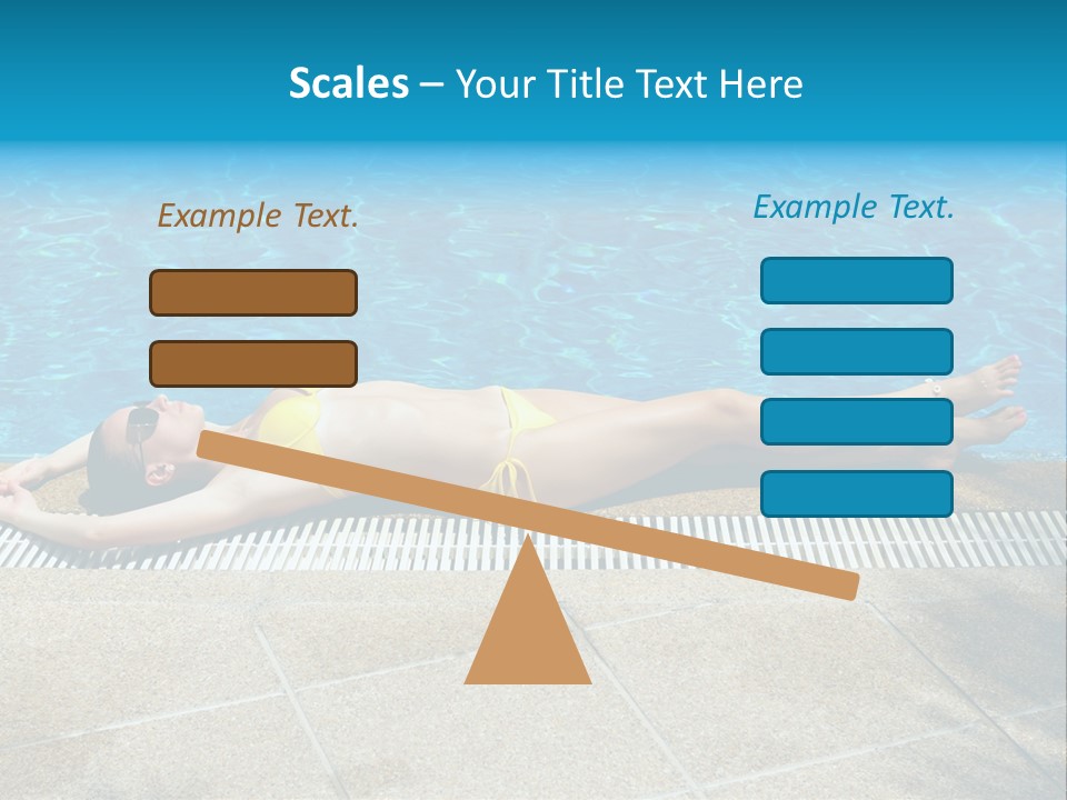 Girl Holiday Sun PowerPoint Template