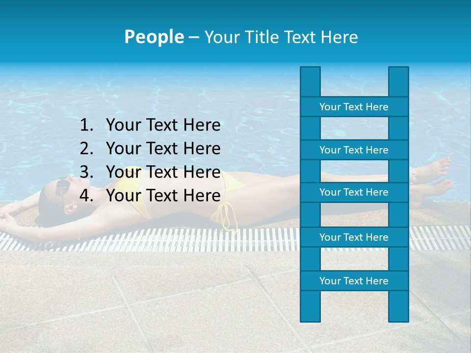 Girl Holiday Sun PowerPoint Template