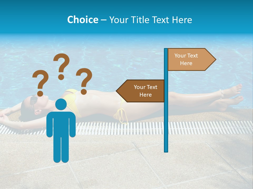 Girl Holiday Sun PowerPoint Template