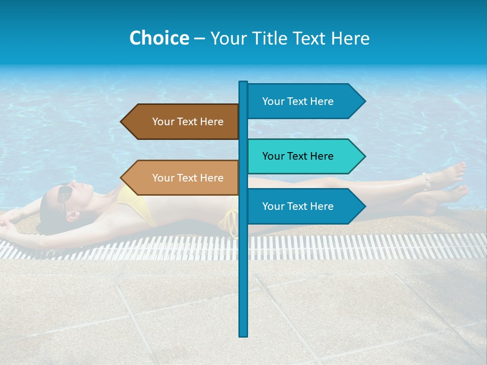 Girl Holiday Sun PowerPoint Template