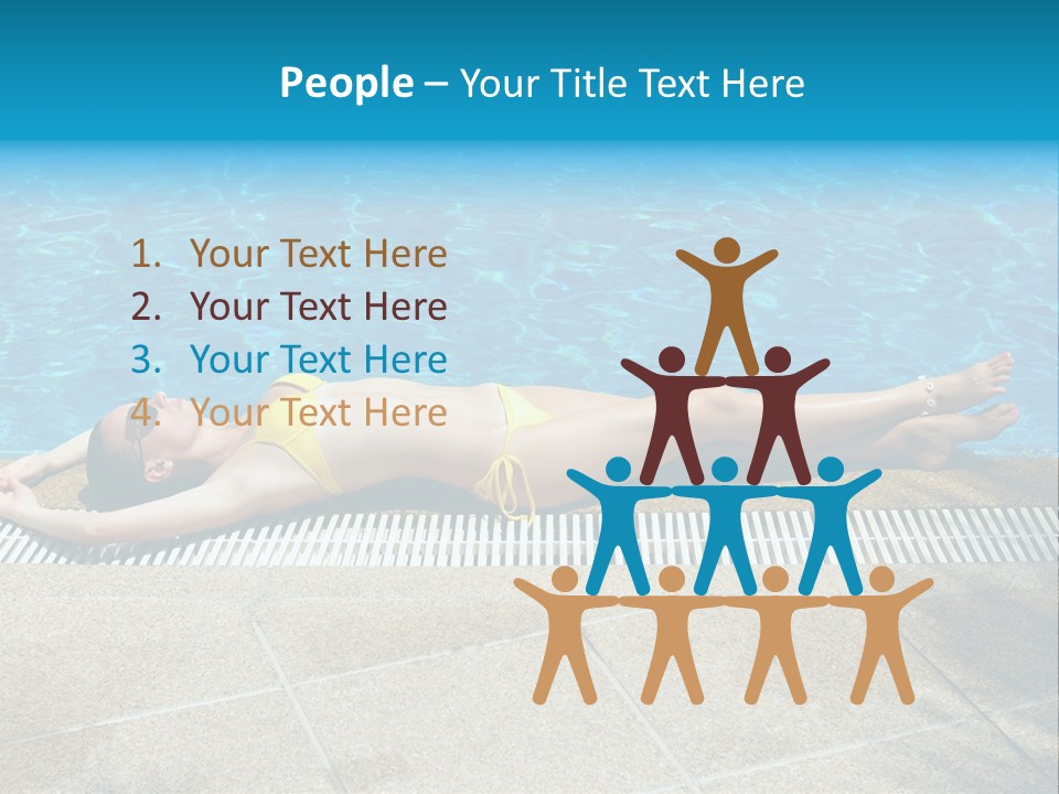 Girl Holiday Sun PowerPoint Template