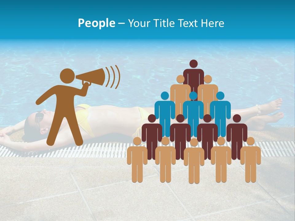 Girl Holiday Sun PowerPoint Template