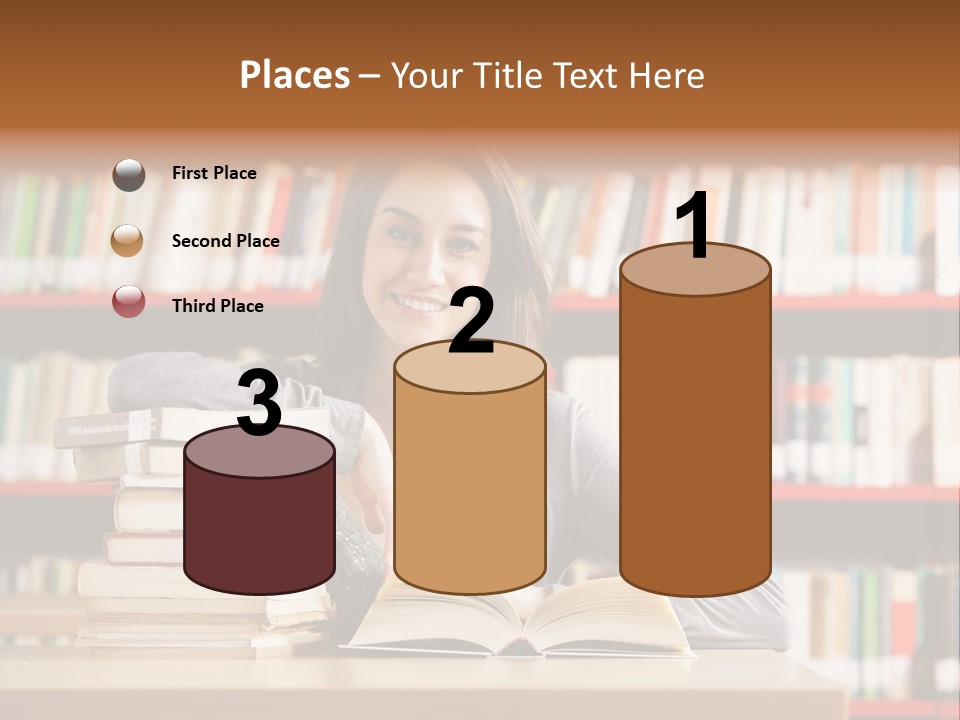 Learning College Student Sitting PowerPoint Template