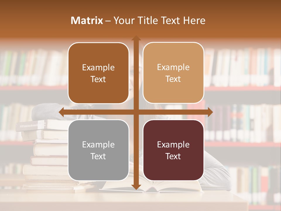 Learning College Student Sitting PowerPoint Template