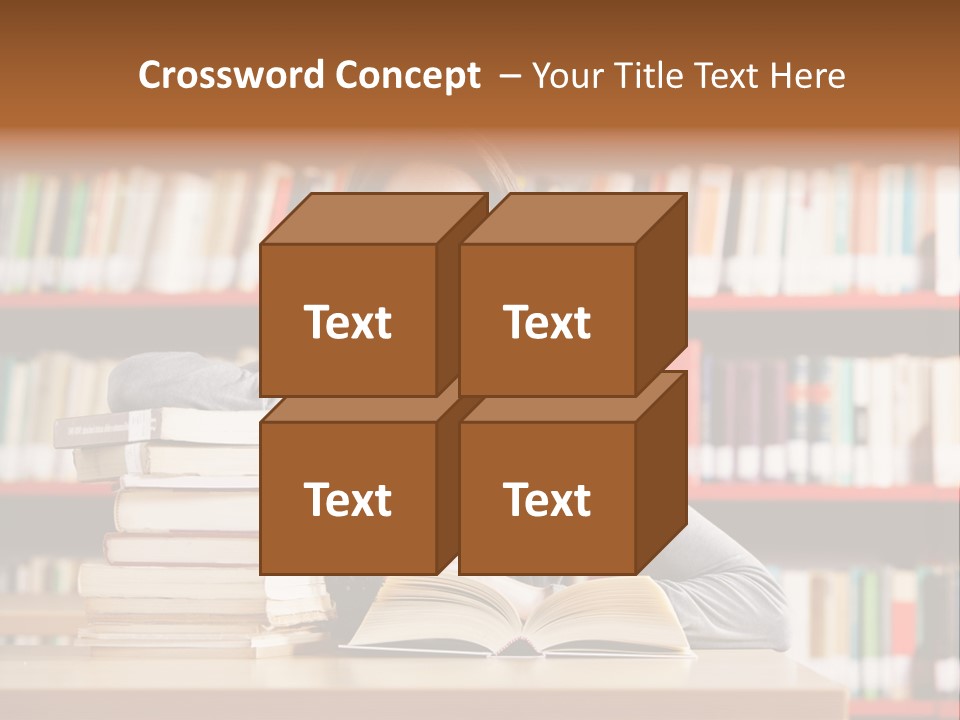 Learning College Student Sitting PowerPoint Template