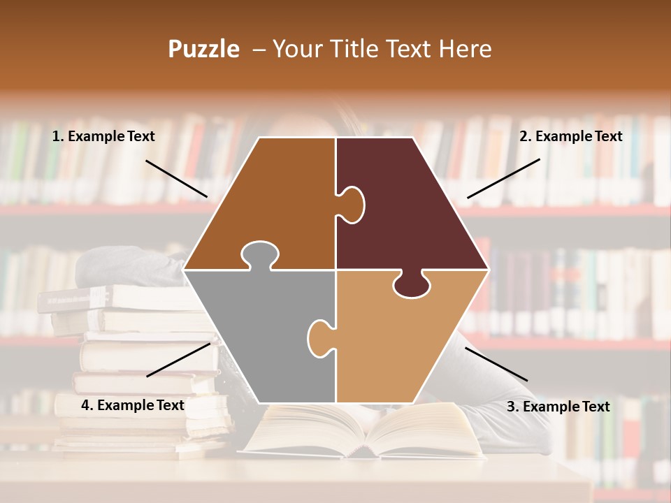 Learning College Student Sitting PowerPoint Template