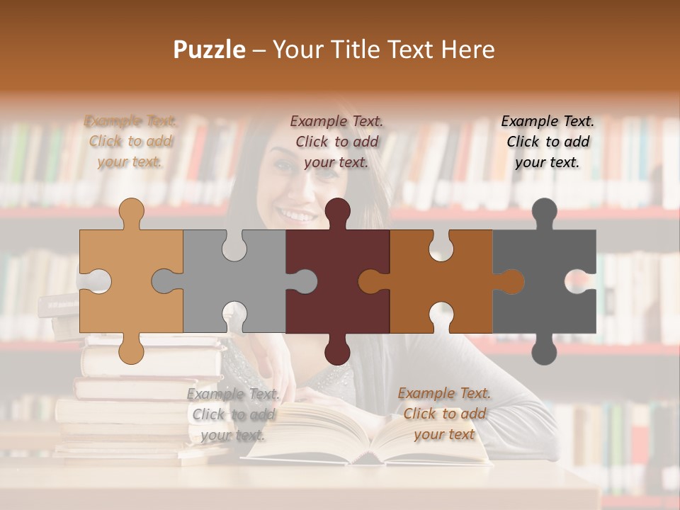 Learning College Student Sitting PowerPoint Template