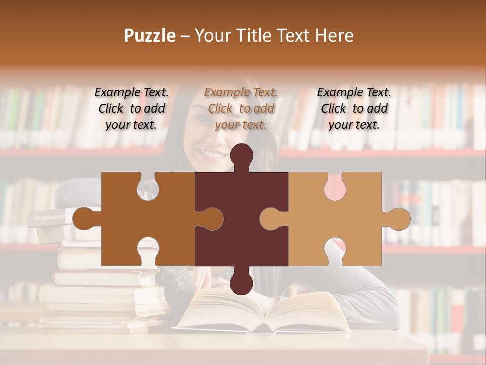 Learning College Student Sitting PowerPoint Template