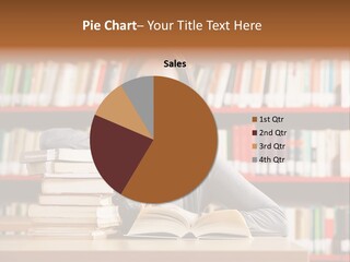 Learning College Student Sitting PowerPoint Template
