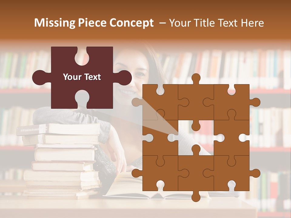 Learning College Student Sitting PowerPoint Template