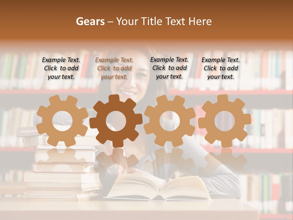 Learning College Student Sitting PowerPoint Template