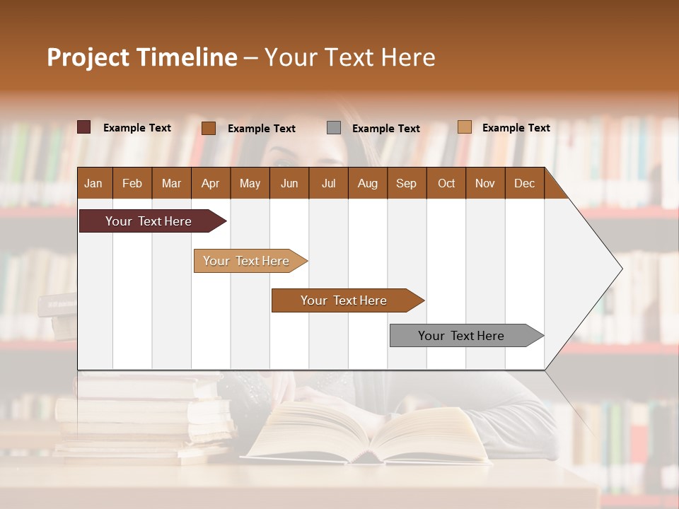 Learning College Student Sitting PowerPoint Template