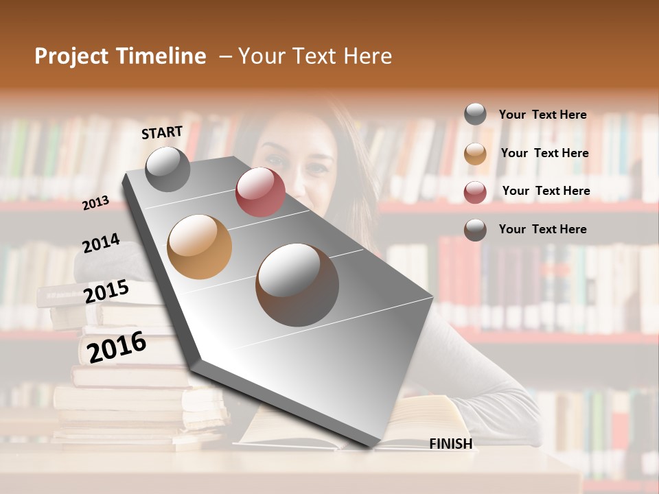 Learning College Student Sitting PowerPoint Template