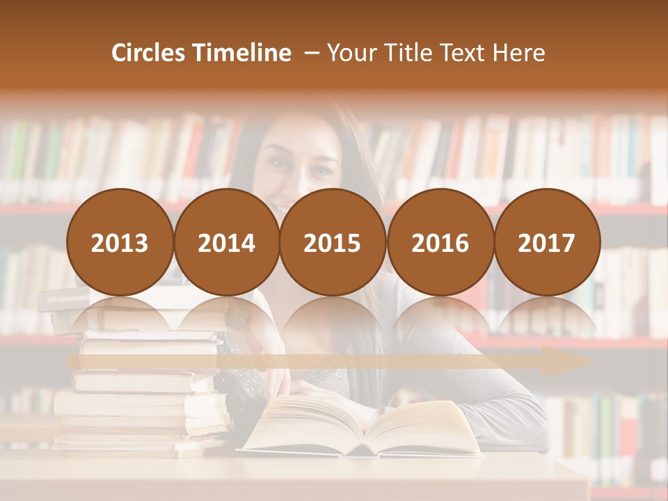 Learning College Student Sitting PowerPoint Template