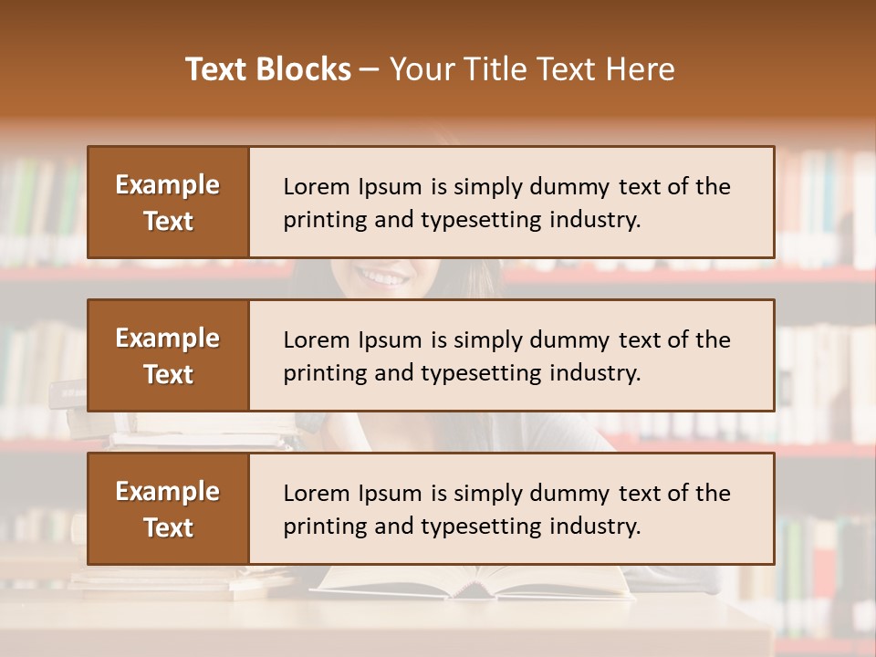 Learning College Student Sitting PowerPoint Template
