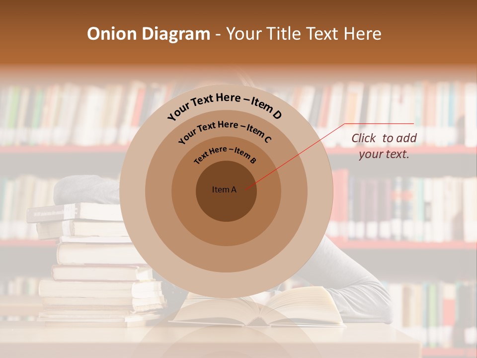 Learning College Student Sitting PowerPoint Template