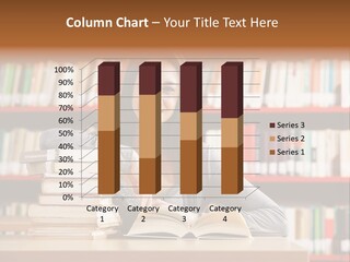 Learning College Student Sitting PowerPoint Template