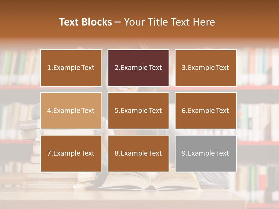 Learning College Student Sitting PowerPoint Template
