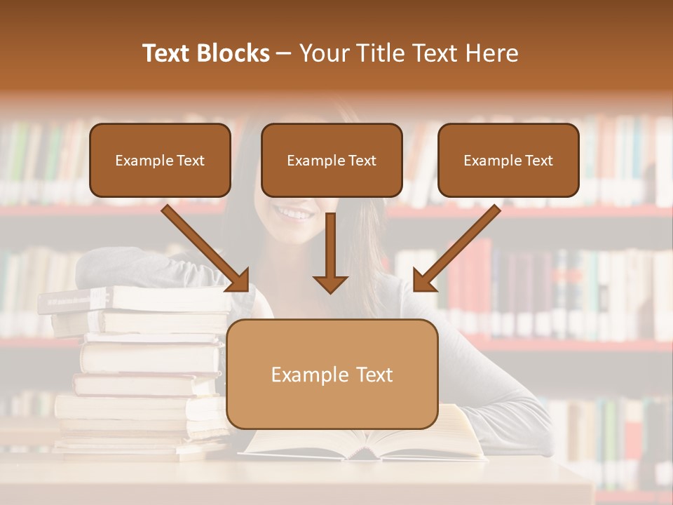 Learning College Student Sitting PowerPoint Template