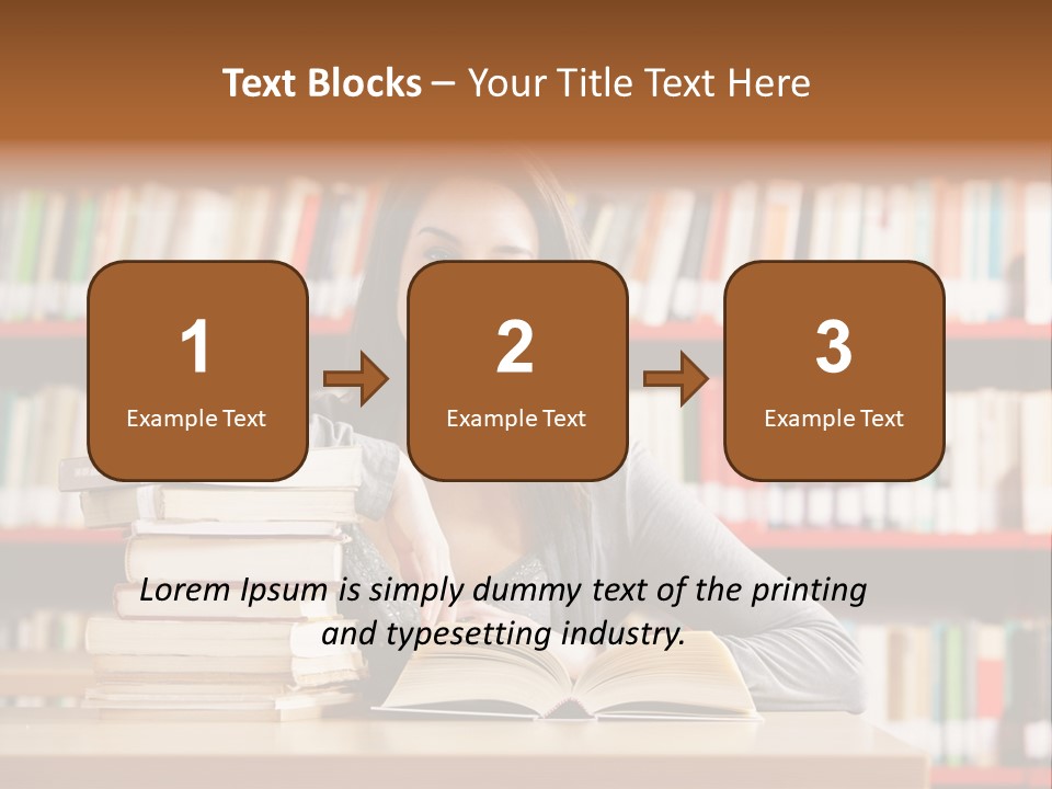 Learning College Student Sitting PowerPoint Template