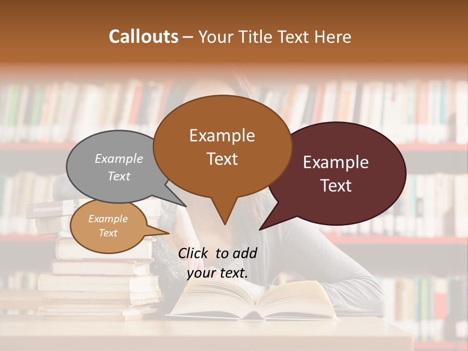 Learning College Student Sitting PowerPoint Template