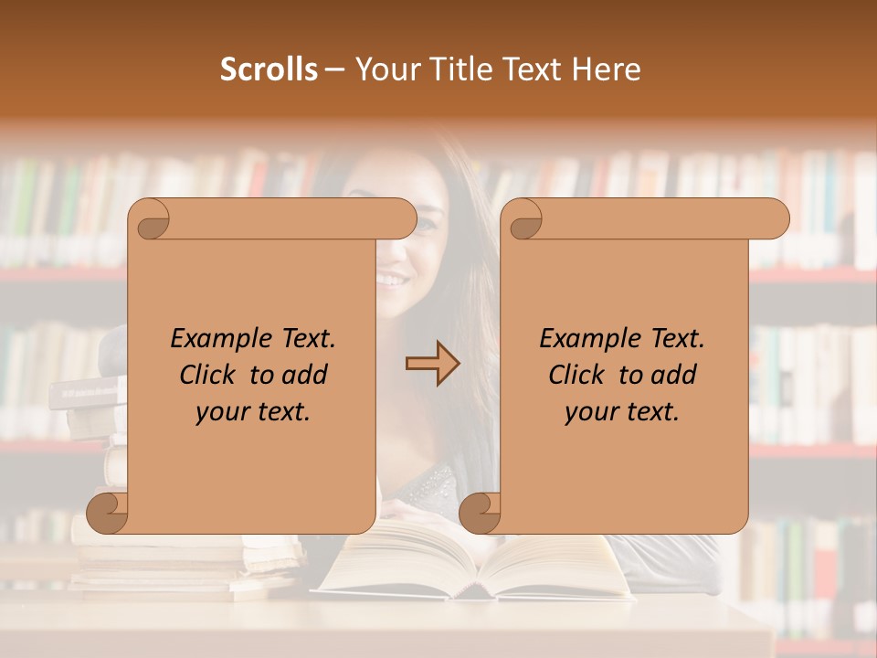 Learning College Student Sitting PowerPoint Template