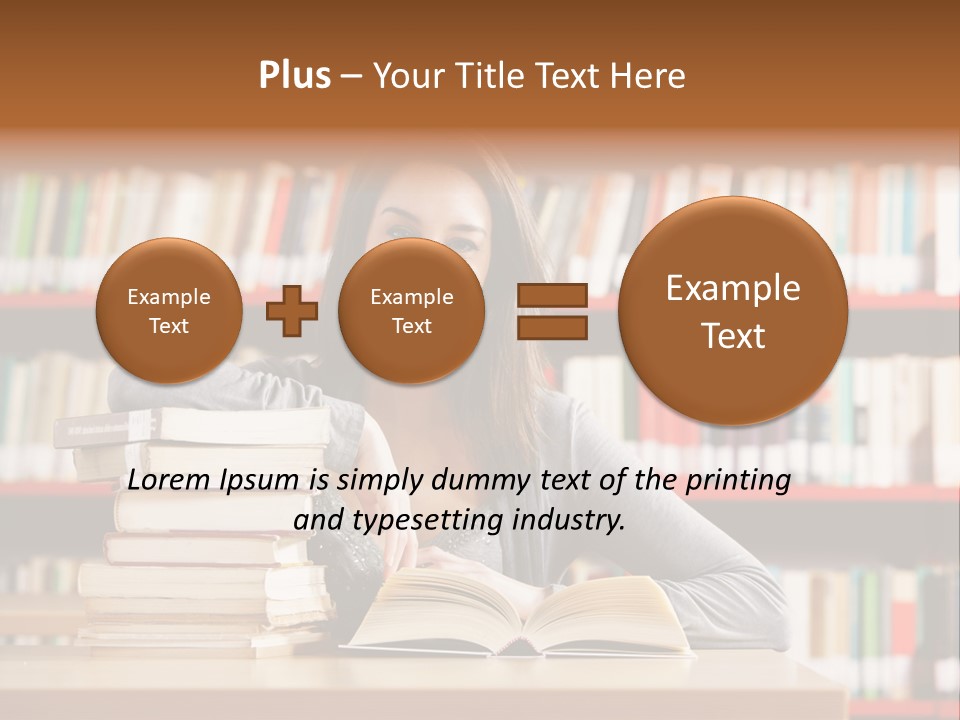 Learning College Student Sitting PowerPoint Template