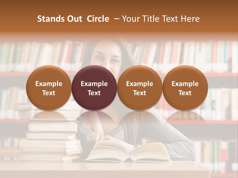 Learning College Student Sitting PowerPoint Template