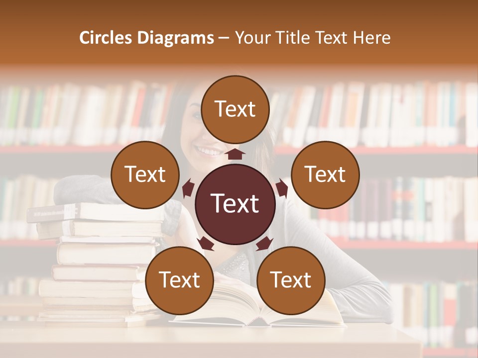 Learning College Student Sitting PowerPoint Template