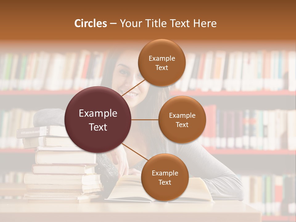 Learning College Student Sitting PowerPoint Template