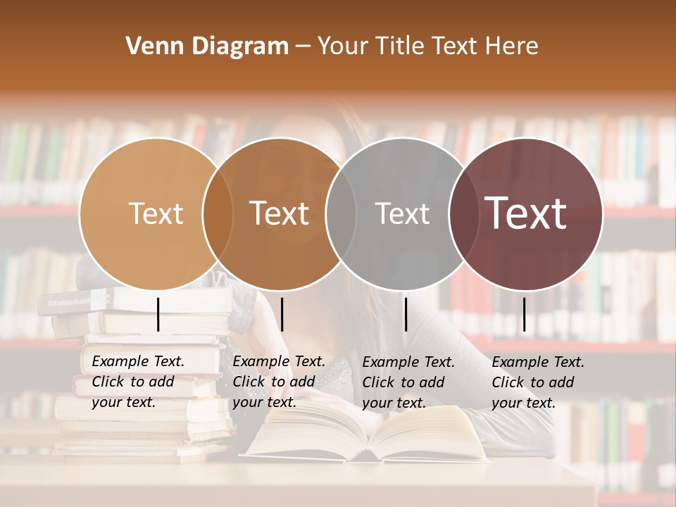 Learning College Student Sitting PowerPoint Template