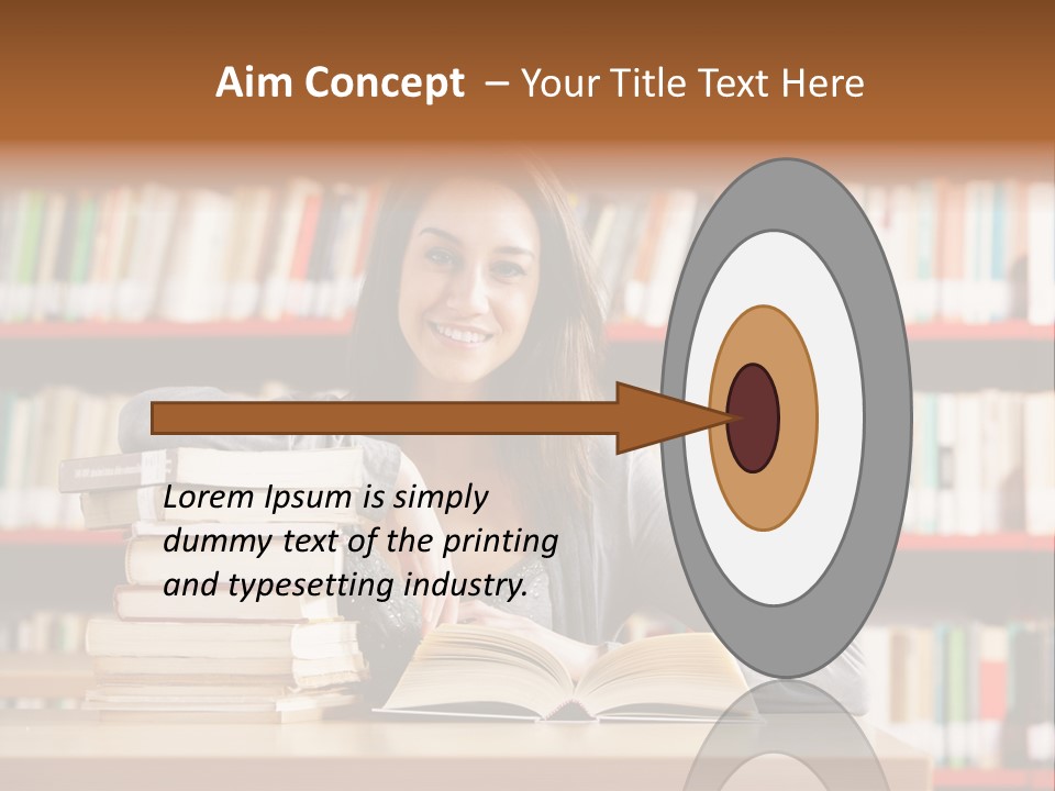 Learning College Student Sitting PowerPoint Template