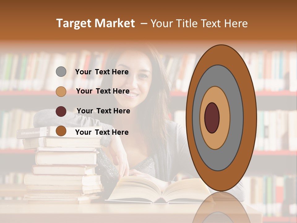 Learning College Student Sitting PowerPoint Template