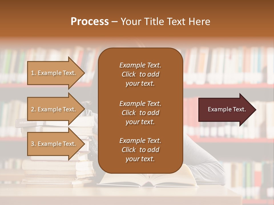 Learning College Student Sitting PowerPoint Template