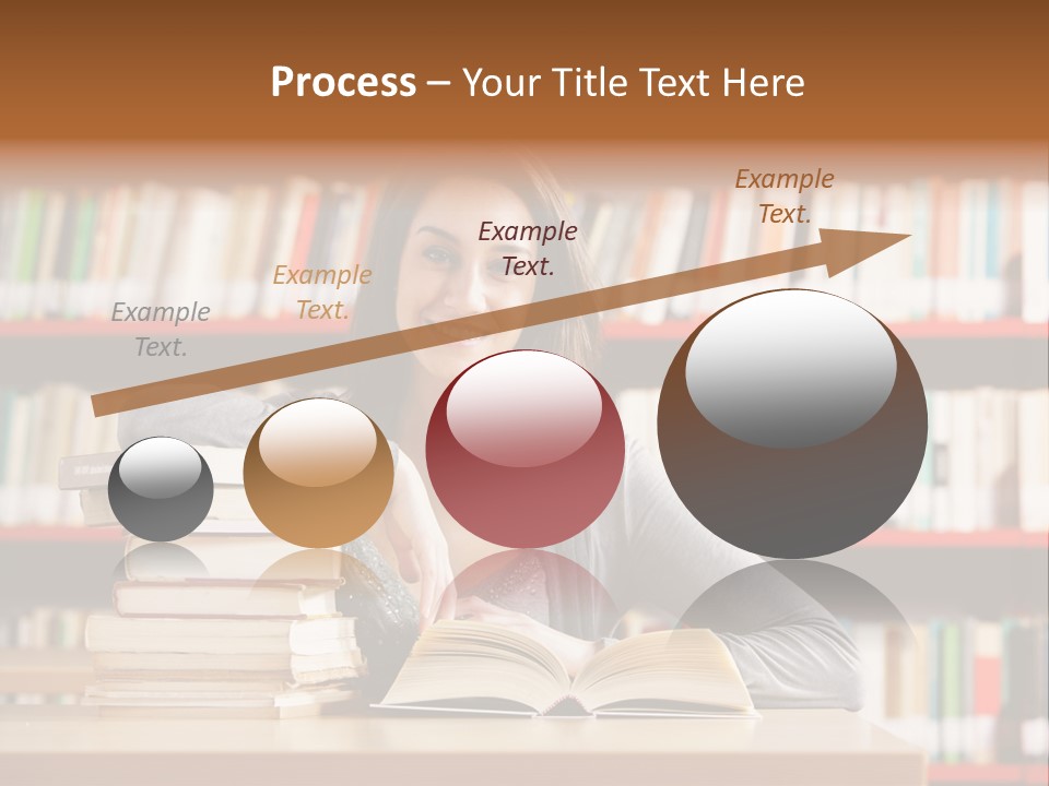 Learning College Student Sitting PowerPoint Template