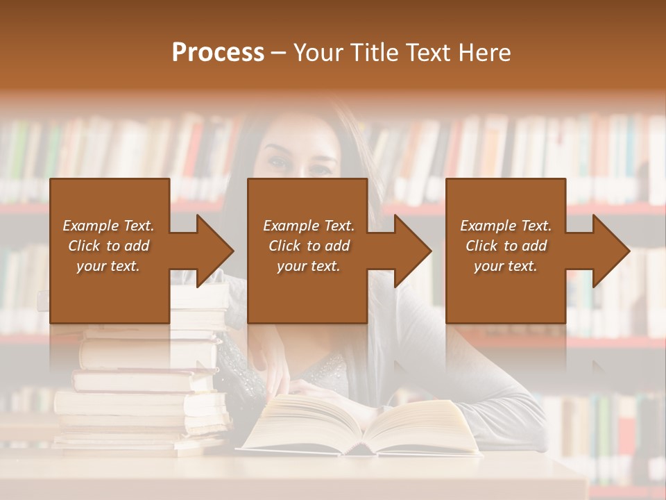 Learning College Student Sitting PowerPoint Template
