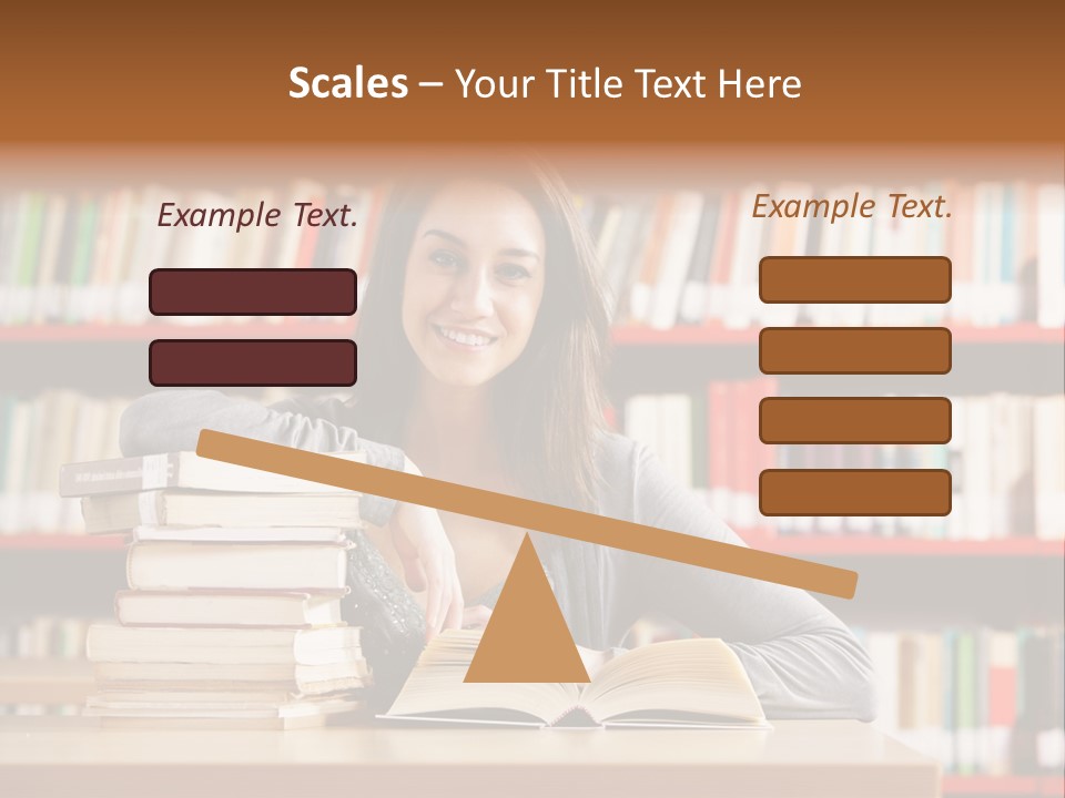 Learning College Student Sitting PowerPoint Template