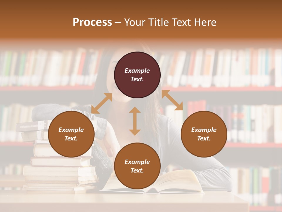 Learning College Student Sitting PowerPoint Template